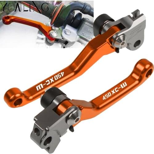 For 450XC-W 450 XC-W 2014 2015 2016 Dirt Bike Motocross Motorbike CNC Aluminum Custom Made Folding handle Brake Clutch Lever