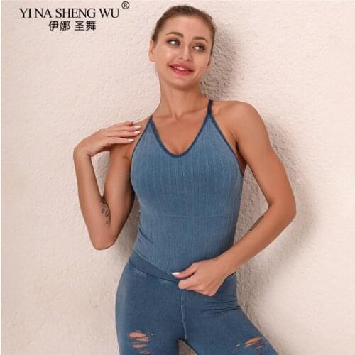 Breathable Sports Yoga Bra Fitness Top Seamless Yoga Bra High Elasticity Crop Slim Tops Women Push Up Sport Bra Gym Workout Top