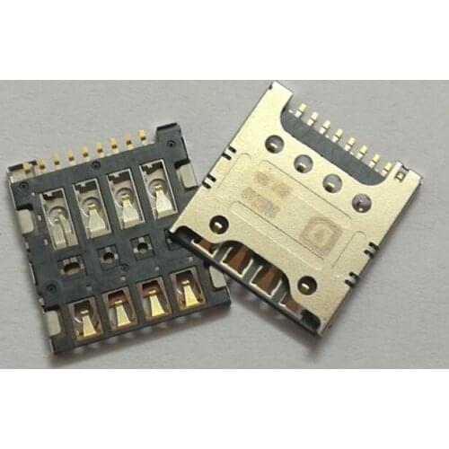 50PCS/lot, new for LG F240 F240L F240K F240S F320 E980 E988 SIM card reader holder connector socket contact