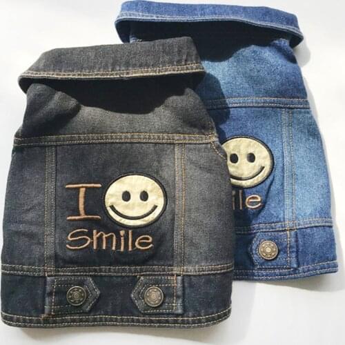 Fashion Dog Clothes for Small Dogs Denim Coat for Chihuahua French Bulldog Jean Jacket Vest for Puppy Pet Yorkshire Dog Apparel