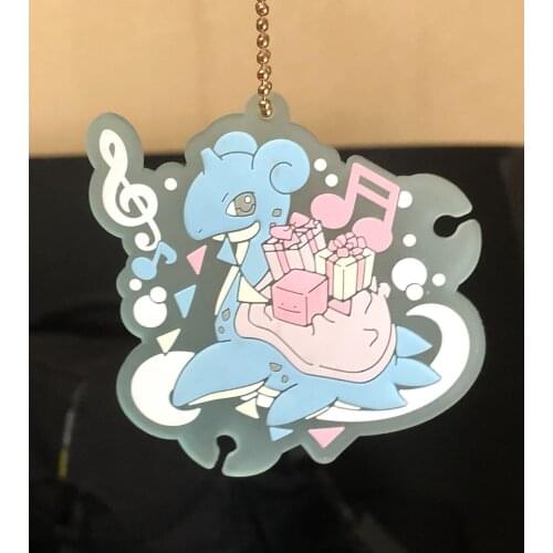 Genuine Pokemon Lapras Transparent Keychain Action Figure