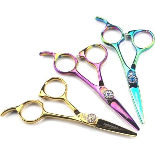 4.5" Barber JP440C Cutting Shears Hair Scissors JP440C Hairdressing Tesouras Salon imported color personality