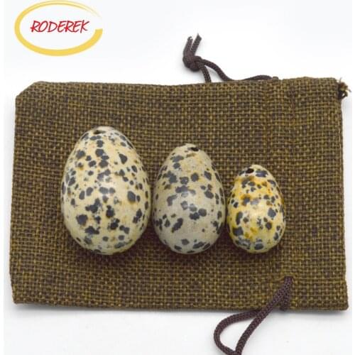 Drilled Jade Egg Natural Jade Eggs Set For Kegel Exercise Vaginal Healthcare Massage Yoni Egg For Muscle