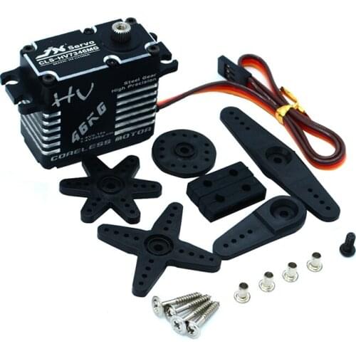 JX CLS-HV7346MG 46kg Coreless Servo High Precision Steel Gear Full CNC Digital Servo for RC Car Crawler RC Boat Airplane Robot