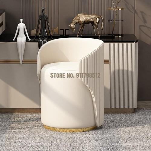 Light luxury dressing stool net red ins bedroom makeup stool small apartment leather art shoe changing stool modern minimalist s