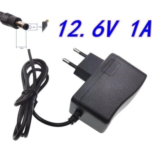 12.6V 1A 18650 Lithium Battery Charger 12V 1A Screwdriver Portable Wall Charger DC 5.5 * 2.1 MM