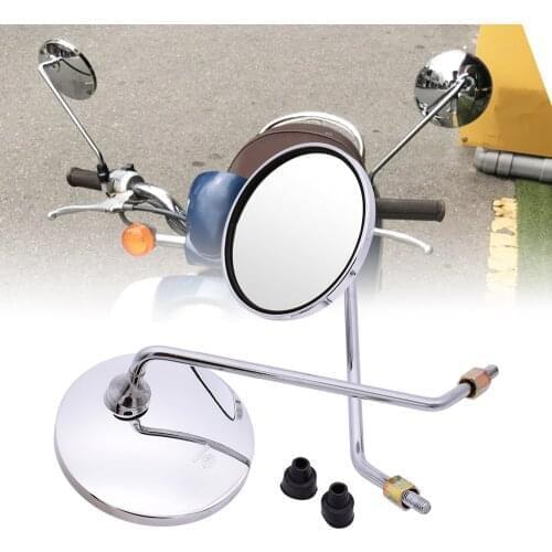 Motorcycle Back View Mirror 4.3 Inch Chrome Round Mirror Rearview Mirrors For BMW s1000r gs 1200 F650GS F700GS f 650 700 gs