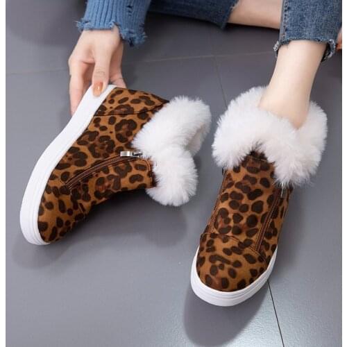 Women Plus Size 35-43 New Fashion Women Snow Boots Comfortable Winter Warm Casual Zipper Platform Suede Punk Shoes Woman 2021