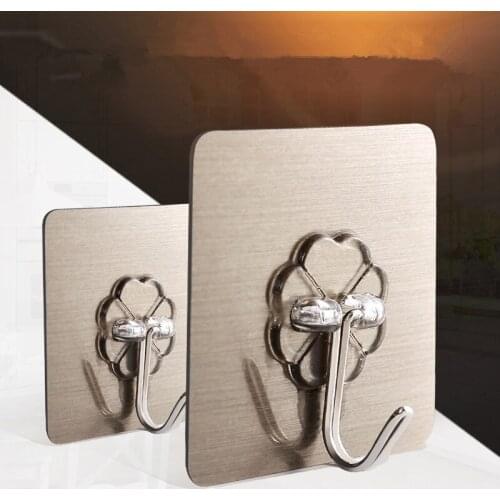 10pcs/pack Adhesive Hook Wall Nail-free Rack Powerful Bathroom Behind Door Self-adhesive Hooks