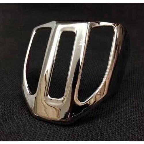 2Pcs Car ABS Chromed Steeling Wheel Decoration Frame Trim Cover For KIA RIO 4 KX CROSS 2017 2018 Accessories