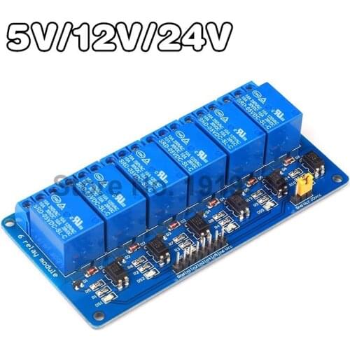 5V 12V 24V 6 Channel Relay Module Low Level Trigger with Optocoupler Relay Output 6 way Relay Module for Arduino