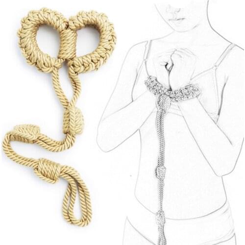 BDSM Bondage Necklace Sex Hemp Rope Collar Fetish SM Handcuffs Femdom Erotic Bondage Adult Games for Couples Sex Sets