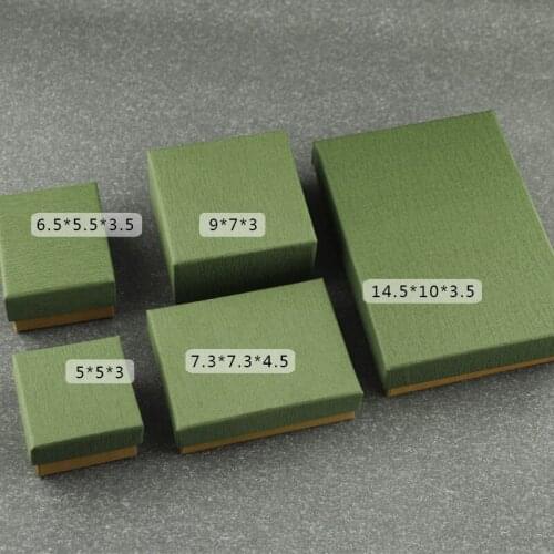 Cover Green Bottom Brown Box For Jewelry Free Shipping wholesale 100pcs/lot Gift Ring Earring Necklace Pendant Packaging Box