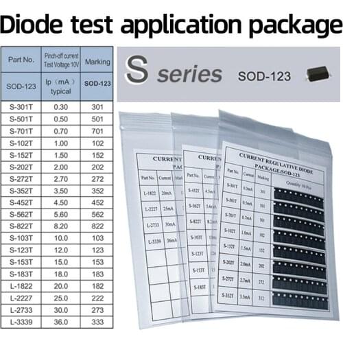 CRD LED SMD Current Regulative Diode DIODES Kit Set S-301T ~S-352T S-452T ~ S-183T L-1822 ~L-3339
