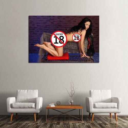 Decorative Canvas Paintings Beautiful Model Sexy Young Girl Hot Body Photo Posters and Prints Wall Art For Room Decor