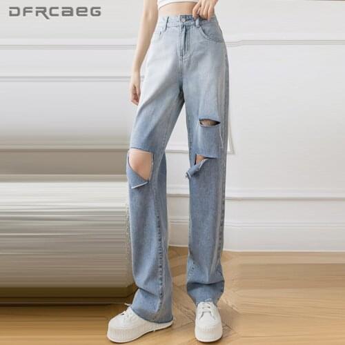 Женские прямые джинсы DFRCAEG China At AliExpress