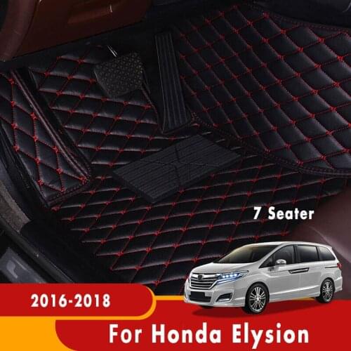 For Honda Elysion 2016 2017 2018 (7 seats) Car Floor Mats Custom Floor Covers Auto Waterproof Carpets Interiors Accessories