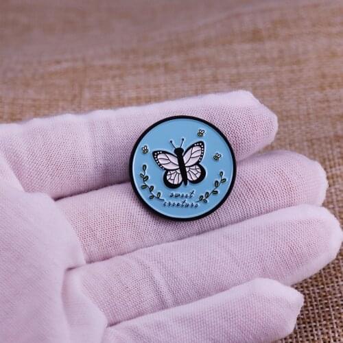 Sweet Creature Enamel Pin Beautiful butterfly brooch