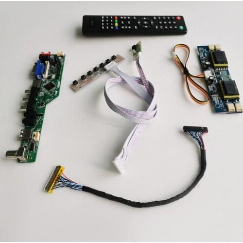 Fit LTM201UX-L01/M201UN04 V0 VGA+USB+Remote 4CCFL 1600*1200 PC desktop LVDS 30Pin 20.1" LCD screen controller board DIY kit