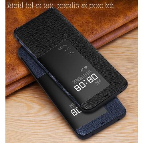 KAIBASSCE Case For Huawei Mate 30 Pro 5G Mate 20 P30 Pro cross striped clamshell smart Sleep Wake mobile phone Case Cover Capa