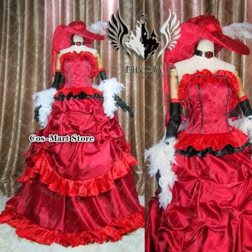 Hot Anime Black Butler Angelina Dares Cosplay Costumes Madame Red Dinner Jacket Gorgeous Court Dress Custom-Make Any Size
