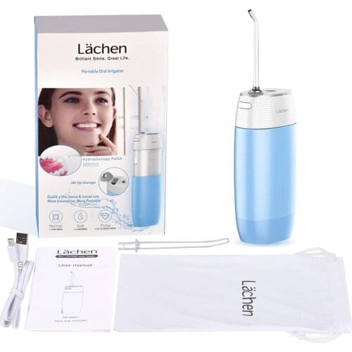 Lachen Oral Irrigator Dental Portable Water Flosser USB Fast Rechargeable Dental Water Flosser IPX7 Irrigator for Teeth Cleaning