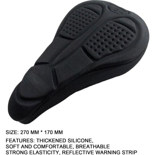 MTB Road Bike Bicycle Saddle Seat Cover Soft Thickened Silicone Cushion Pad