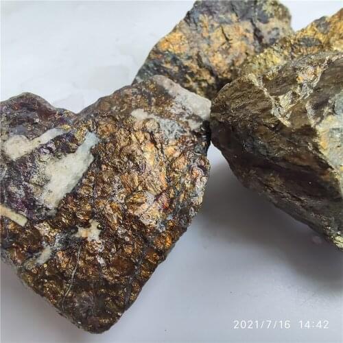 Natural Containing Gold Silver and Copper Ore CuFeS2 Chalcopyrite Mineral Crystal Ore Stone Teaching Specimens Experimental