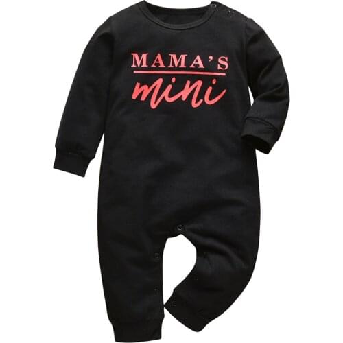 Newest Autumn Newborn Baby Romper Long Sleeve infantil Pajamas Letter Printed Pullover One Piece Jumpsuit Baby Growing Clothes