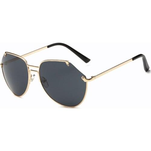 New Irregular Color Film Sunglasses Womens Metal Fashion Cut Edge Trimmed Sunglasses Gorgeous Toad Mirror Large Frame Unisex