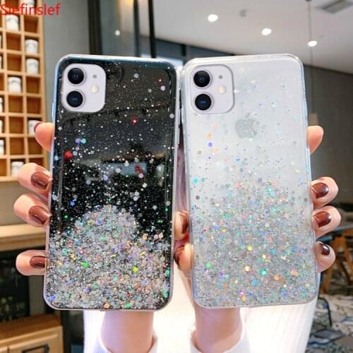 Luxury Bling Glitter Phone Case For iPhone 11 Pro Max XR XS X 8 7 6S 6 Plus Case For iPhone 11 Pro Silicone Sequins Star Cover