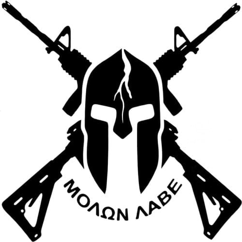 [WZH138]Sparta Helmet Vinyl Motorcycle Accessories Decals Car Stickers Black/Silver Motorcycle sticker