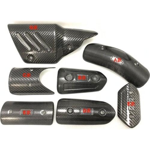Motorcycle Exhaust Pipe Carbon Fiber Protector Heat Shield Cover Guard Anti-scalding Cover For CB650F MT07 TMAX530 CB400 XMAX300
