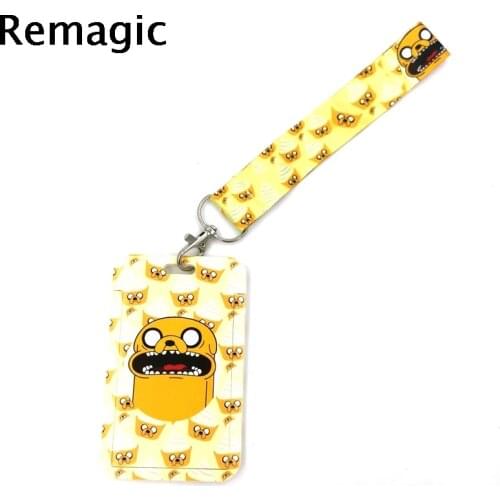 Yellow Cartoon Character Key lanyard Car KeyChain ID Card Pass Gym Mobile Phone Badge Kids Key Ring Holder Jewelry Decorations