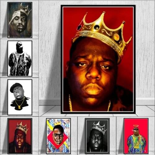 The Infamous B.I.G Biggie Smalls Tupac 2PAC Shakur Hip Hop Gangsta Rap Music Art Painting Wall Home Posters Canvas Painting