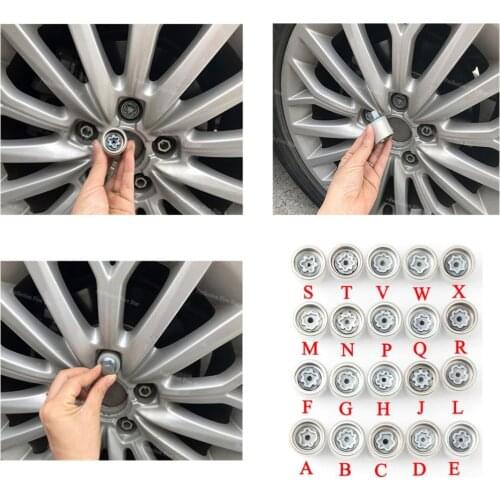 1Pcs Tire anti-theft screw disassembly tool key sleeve For Audi A1 A5 A3 A4L A6L A7 Q3 Q5 A8 TT R8 "ABCDEFGHJLMNPQRSTVWX"