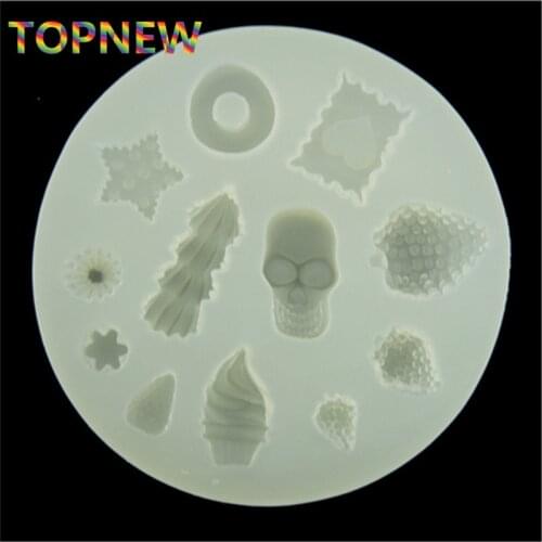 1pc skeleton hearts Strawberry stars Ice Cream Silicone Mould cake decorating tools Fondant cream Molds kitchen C3086