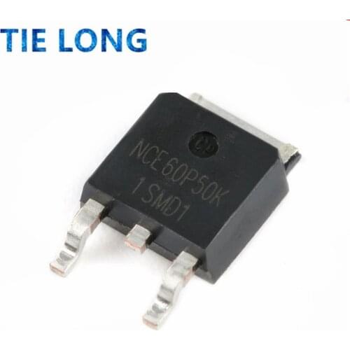 10PCS NCE60P50K TO-252 50A 60V P-CH TO252 DPAK SMD MOSFET new and original IC Chipset