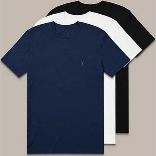 3 pcs Men 'S Black White Navy Blue 3'lü Package cycling neck normal mould latest fashion