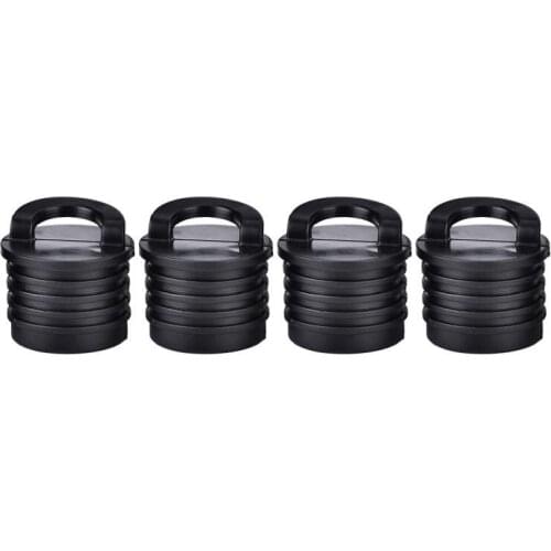 4 Pcs Portable Boat Canoe Kayak Stoppers Rubber Scupper Stopper Bungs Black Drain Holes Plugs Kayak Accessory