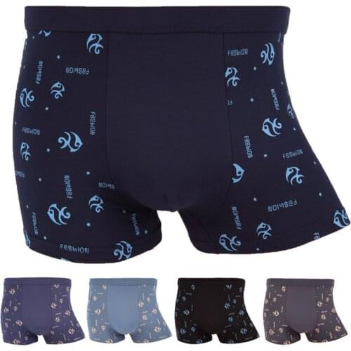 4 Pieces / Bag New Hot Fashion Modal Mens Underwear Fashion Floral Breathable Hip Size Code Boxer Mixed color 002