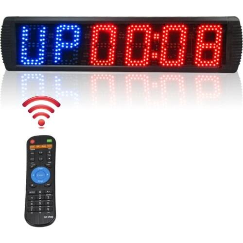 5 inch outdoor LED interval timer large digital tube stopwatch school home swimming running gym Tabata boxing training timer