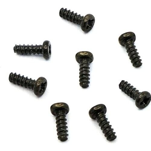 500pcs/lot PB1*3/4/5/6/7mm Pan head philips self tapping screw type F screws for plastic black zinc plated M1 PB1