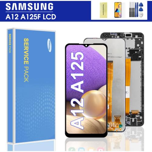 6.5"Original Display For Samsung Galaxy A12 A125F A125F/DS display SM-A12F/DSN LCD touch screen digitizer Assembly replacement