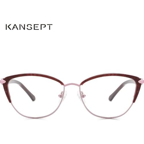 Acetate Women Glasses Frame Optical Cat Eye Red Eyeglasses Frame Myopia Spectacles 2020 Fashion New Design for Women MS8111