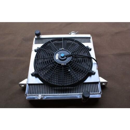 Aluminum Radiator for Triumph TR6 roadster 2.5L 69-74/ Triumth TR250 1967 1968 & shroud + fan