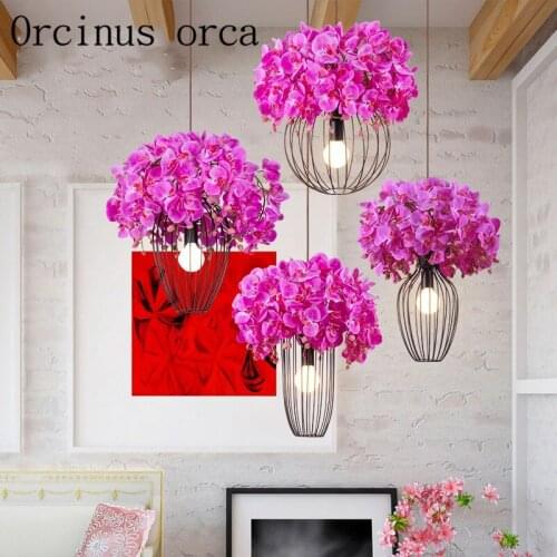 American idyllic Cherry Blossom chandelier living room bedroom balcony modern simple personalized flower Chandelier