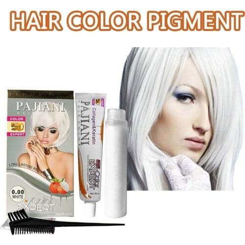 White Permanent Hair Pigment Color Cream Unisex Long Lasting Hair Color 160ml White Hair Cover Pen Hair Stick Lasting Beauty