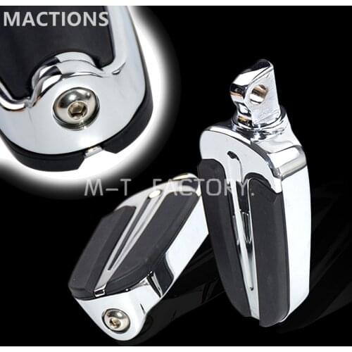 Slipstream Motorcycle Universal 10mm Foot Pegs Footrests Foot Rest Case for Harley Heritage Softail with Male Mount-Style