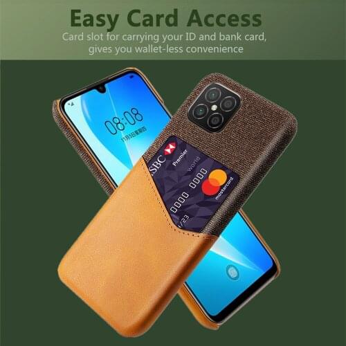 Febric Card Holder Cover For Huawei Nova 8 SE Coque Cloth Texture PU Antiskid Funda For HUAWEI Nova8 Se 6.53" 2020 Case Shell